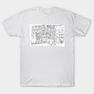 Circuit Board Diagram Electronic Schematic Printed Engineering T-Shirt